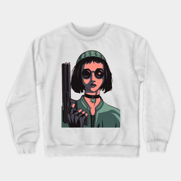 Leon Matilda Assassin retro Crewneck Sweatshirt by Artsimple247